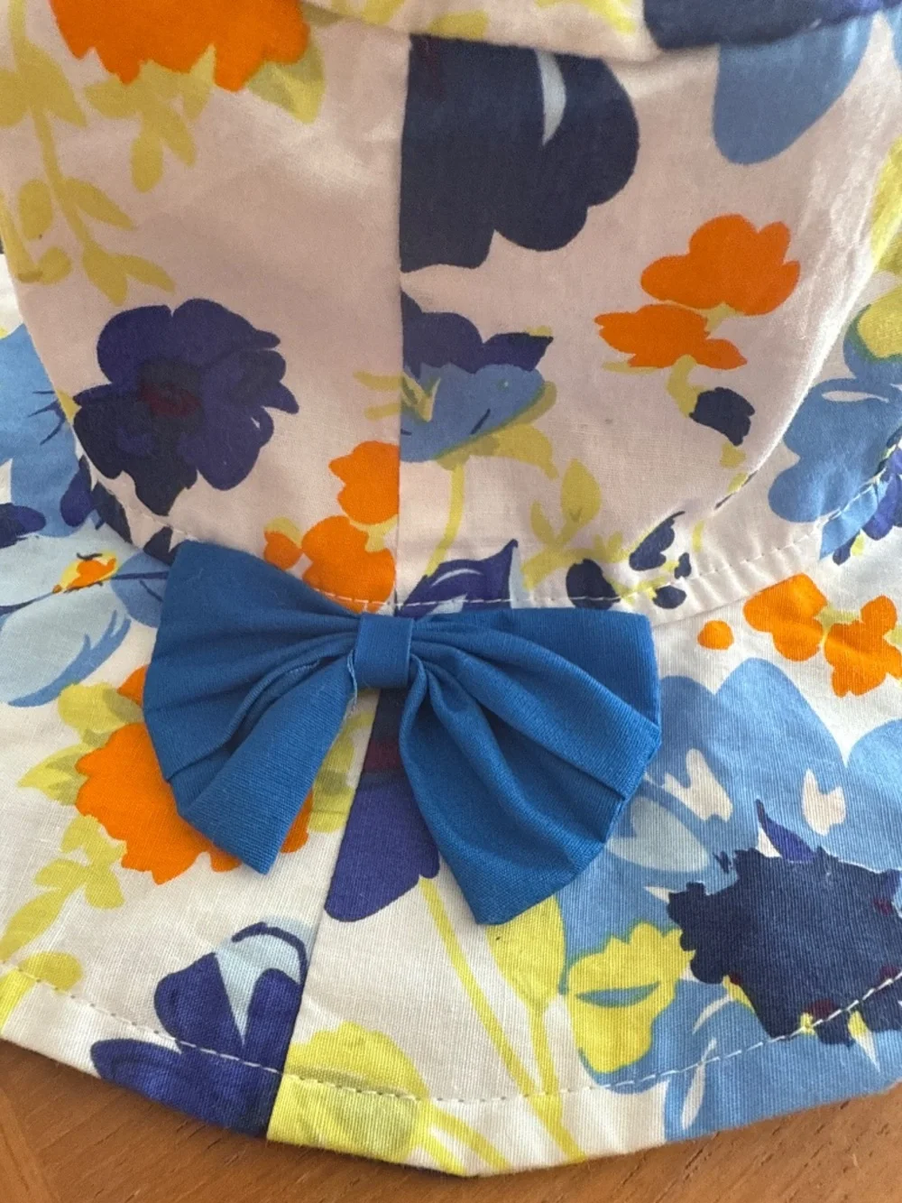 Girls cotton floral summer hat